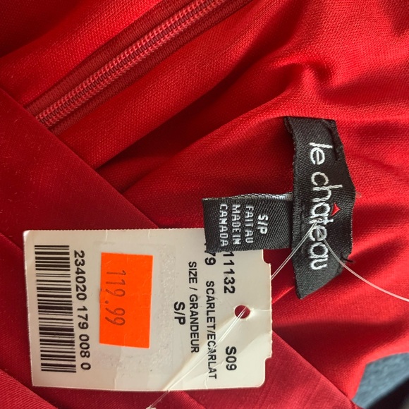 Le Chateau cocktail dress. Red. Size Small. - Picture 4 of 5